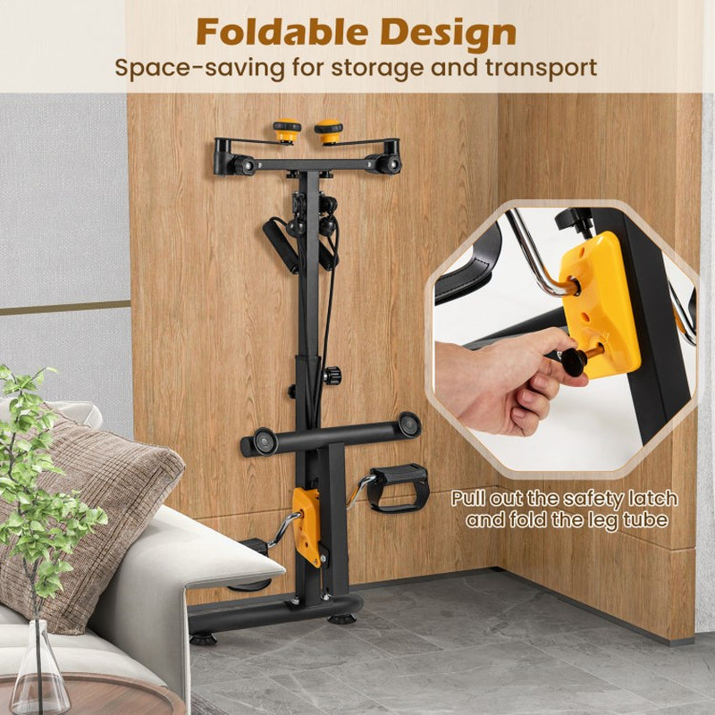 Folding Pedal Exercise Bike with Adjustable Resistance