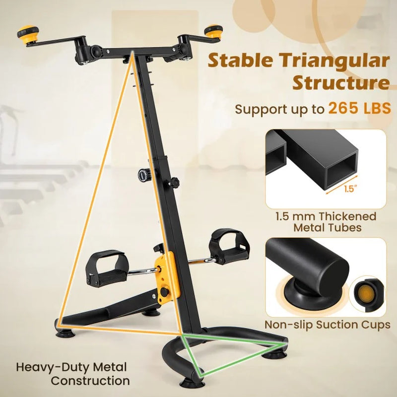 Folding Pedal Exercise Bike with Adjustable Resistance