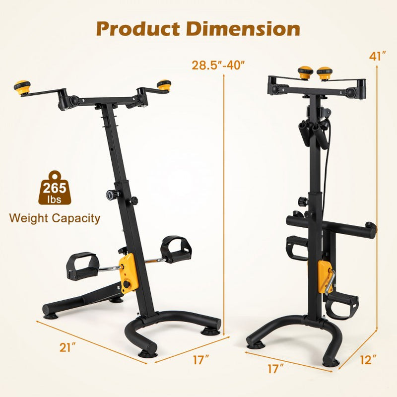 Folding Pedal Exercise Bike with Adjustable Resistance