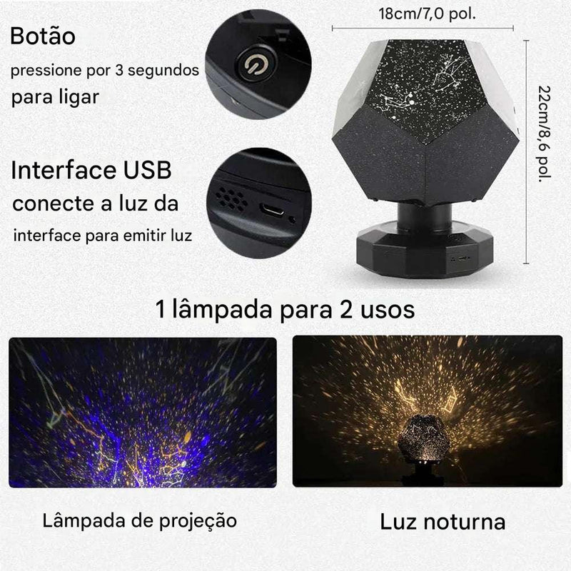 Projetor de estrelas Constelação Luz noturna